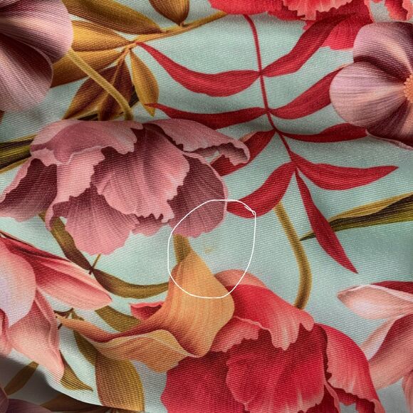 Nicole Miller Floral One Piece Swimsuit XL Halter Ruched Tropical Beach Pool - Picture 3 of 8